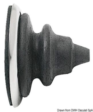 Ghiera passacavi inox con soffietto Dutral nero - 03.410.00 Osculati