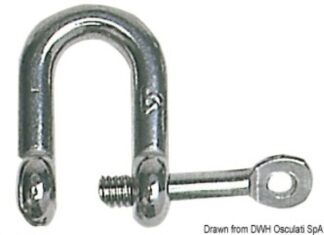 Grillo inox a U asse imperdibile 14 mm - 08.220.14 Osculati