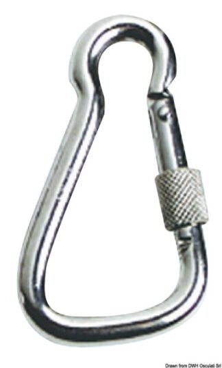 Moschettone inox grande con ghiera 23 mm - 09.179.12 Osculati