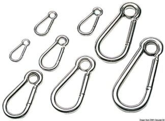 Moschettone inox occhio mm 13 - 09.186.16 Osculati