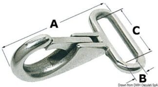 Moschettone per nastro mm 48x25 - 09.250.00 Osculati