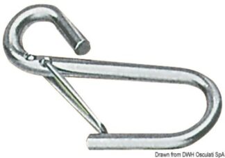 Ganci inox a molla mm 95 - 09.850.00 Osculati