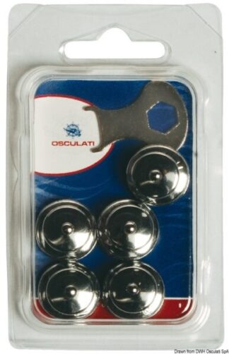 Blister 5 bottoni femmina Loxx 15 mm - 10.440.50 Osculati
