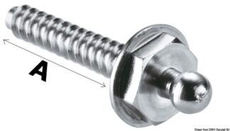 Bottone maschio Loxx vite autofilettante - 10.441.00 Osculati