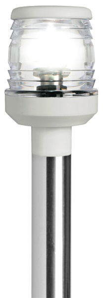 Asta 100 cm inox con fanale plastica bianca - 11.110.12 Osculati