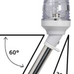 Asta 360° 60 cm in asse fanale bianco - 11.140.22 Osculati