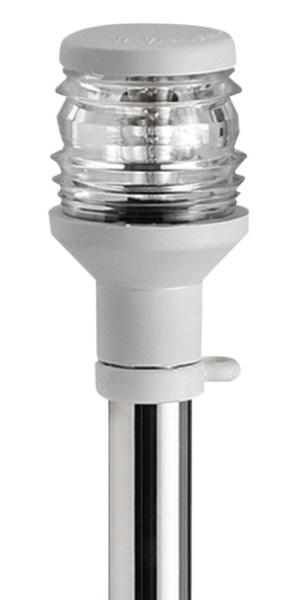Asta inox telescopica + fanale plastica bianca - 11.141.02 Osculati