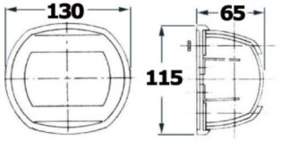 Fanale Maxi 20 inox bianco 135° 24V - 11.411.84 Osculati
