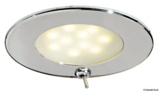 Plafoniera Adria LED inox con interruttore - 13.447.02 Osculati