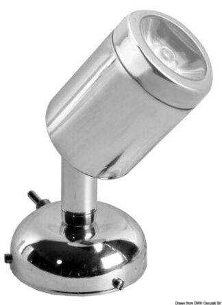 Applique snodata inox 1 x 3 W HD - 13.904.01 Osculati