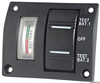 Pannellino tester per 2 batterie IP56 - 14.100.04 Osculati