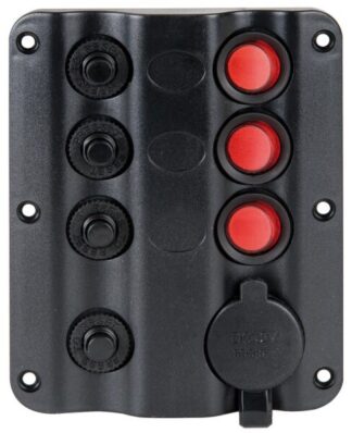 Pannello elettrico Wave 3+1 presa accendino - 14.104.04 Osculati