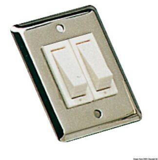 Interruttore basculante inox doppio - 14.102.15 Osculati