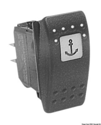 Interruttore ON-OFF-ON LED rosso - 14.192.64 Osculati