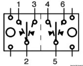 Interruttore (ON)-OFF-(ON) 12 V - 14.192.03 Osculati
