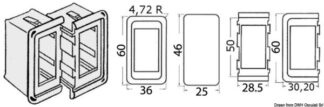 Cornice plastica destra/sinistra nera - 14.197.31 Osculati