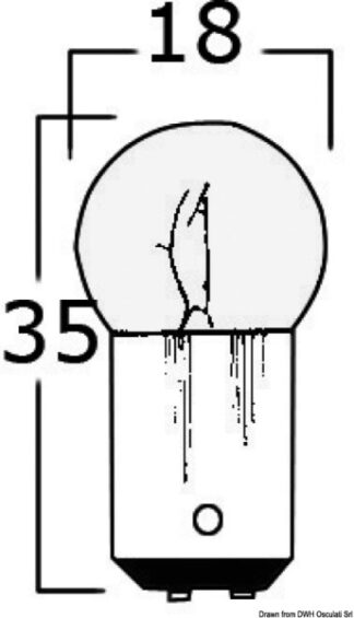 Lampadina bipolare 24 V 10 W - 14.200.03 Osculati