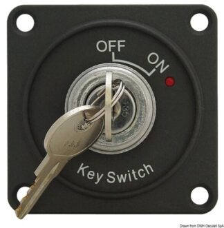 Interruttore ON-OFF con chiave e LED - 14.386.09 Osculati