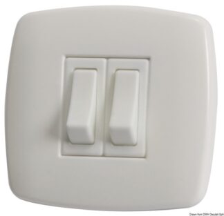 Interruttore Contemporary 2 p. bianco - 14.484.02 Osculati