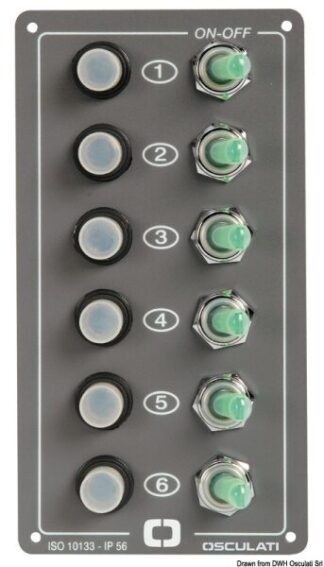 Pannello Elite 6 interruttori - 14.700.00 Osculati