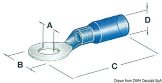 Occhioli stagni foro 5,3 mm blu - 14.800.02 Osculati