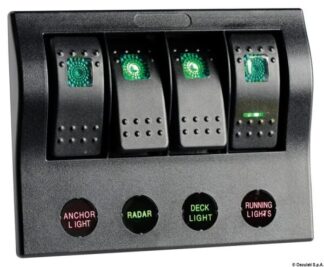 Pannello elettrico PCP Compact 4 interruttori - 14.860.04 Osculati