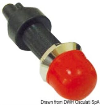 Pulsante stagno rosso in ottone - 14.910.00RO Osculati
