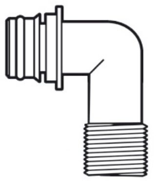 Portagomma 90° filettato 1/2" - 16.532.21 Osculati