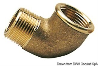 Gomito 90° ottone maschio/femmina 4" - 17.224.10 Osculati
