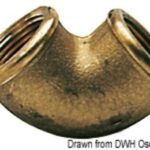 Gomito ottone femmina/femmina 3/8" x 1/2" - 17.230.01 Osculati