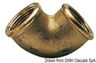 Gomito 90° ottone femina/femmina 1/4" - 17.226.09 Osculati