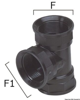 Raccordo a T termopolimero 1"-1" - 17.237.53 Osculati