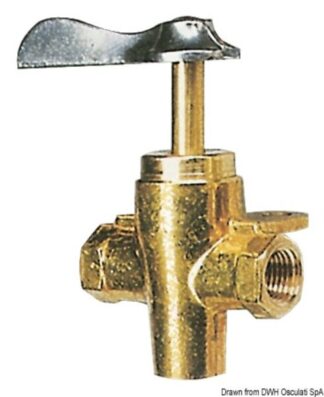Rubinetto carburante 3 vie da 1/4" - 17.302.03 Osculati