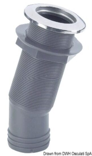 Scarico testa inox 15° 38 mm x 2" 1/4 con valvola - 17.331.06 Osculati