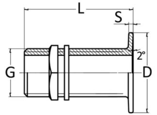 Scarico a mare filo ottone cromato 1/2" - 17.324.11 Osculati