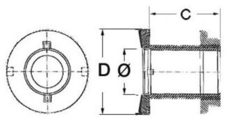 Scarico senza portagomma 1" 1/2 - 17.525.05 Osculati