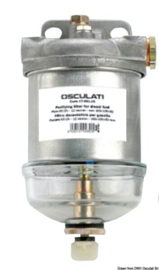 Filtro gasolio coppa in vetro 65l/h - 17.661.15 Osculati