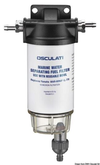 Filtro benzina con separatore 200-406 l/h - 17.661.30 Osculati