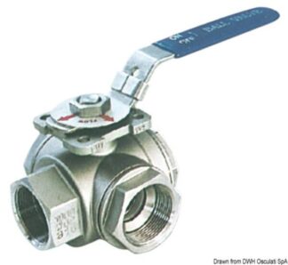 Valvola a sfera deviatrice 1" 1/4 - 17.722.05 Osculati