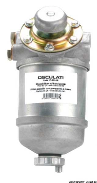 Filtro gasolio con pompante a mano - 17.842.10 Osculati