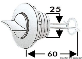Tappo scarico nylon 25 mm - 18.346.10 Osculati