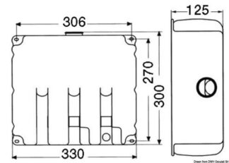 Lavavetri 9,7 l 2 pompe 12 V - 19.106.12 Osculati