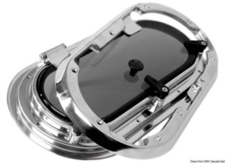 Oblò Bomar inox ovale 438 x 210 mm - 19.224.03 Osculati