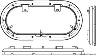 Oblò ovale Bomar Flagship 216 x 444 mm - 19.510.22 Osculati