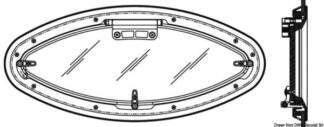 Oblò ellittico Bomar Flagship 209 x 468 mm - 19.511.22 Osculati