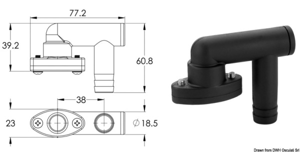 Trappola per sfiato Ø 16 mm - 20.251.00 Osculati
