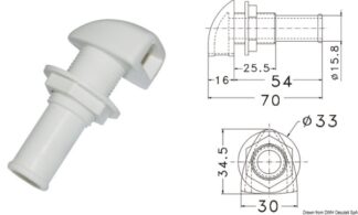 Sfiato in plastica Ø 16 mm - 20.283.00 Osculati