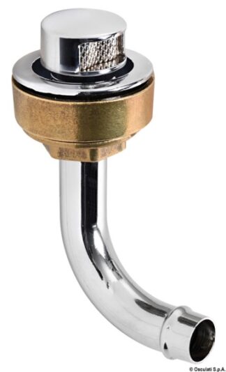 Sfiato ottone cromato 20 mm 90° destro - 20.285.03 Osculati