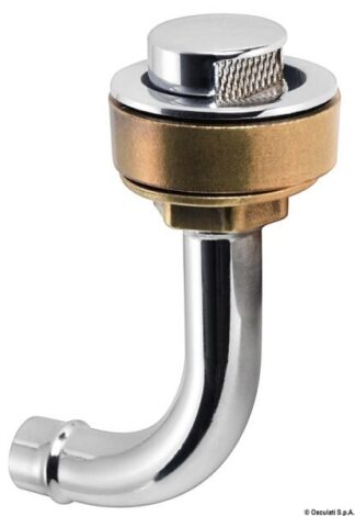 Sfiato ottone cromato 20 mm 90° sinistro - 20.285.04 Osculati