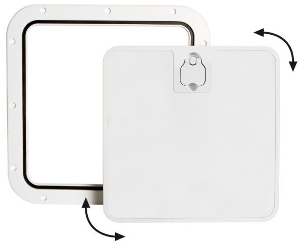 Portello estraibile bianco 375 x 375 mm - 20.302.30 Osculati